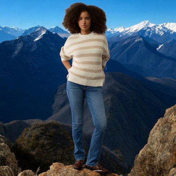 NEW!! AMERICAN EAGLE Striped Long Weekend Sweater - Size XL - Picture 2 of 7